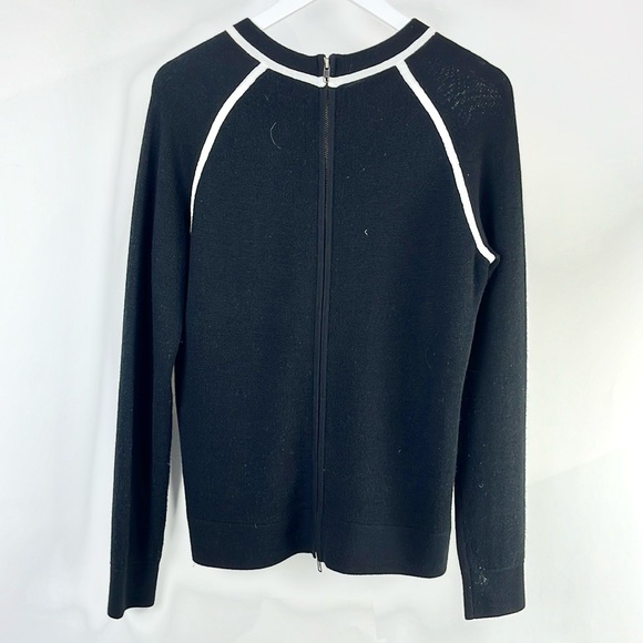 A.L.C. Moore Black and White Leopard Raglan Sweater - Picture 3 of 10